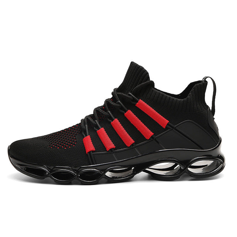 Cyro 26 Breathable Sneakers Black/Red, 39 - Streetwear Shoes - Slick Street