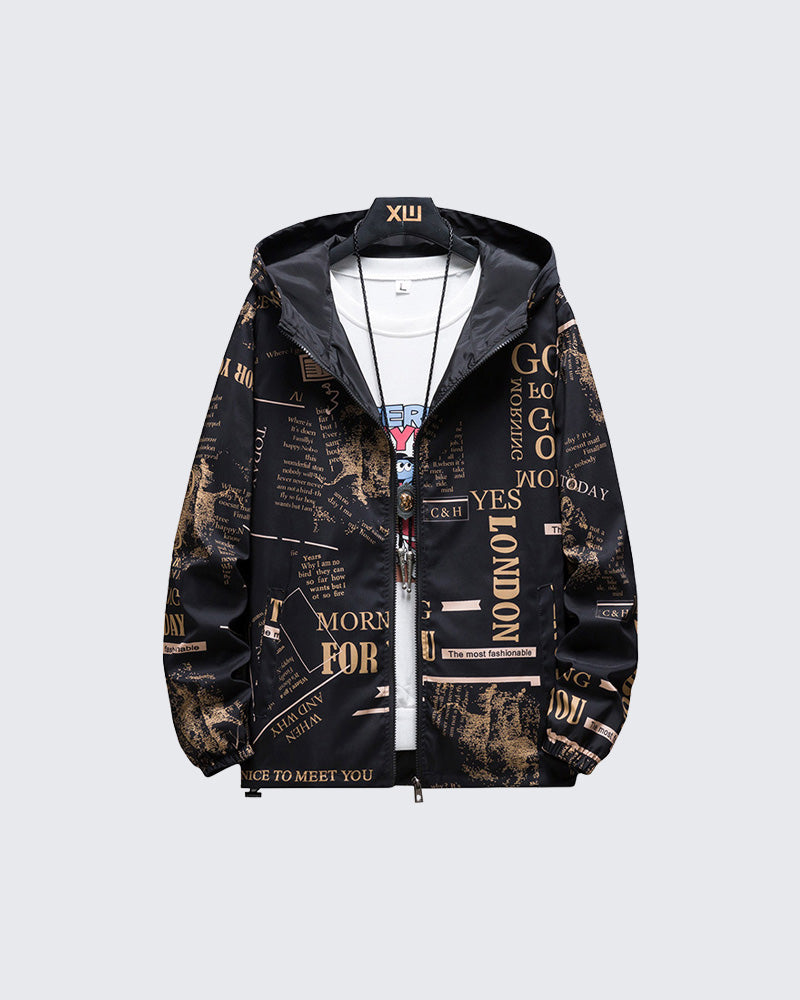 Reversible Article Windbreaker Jacket