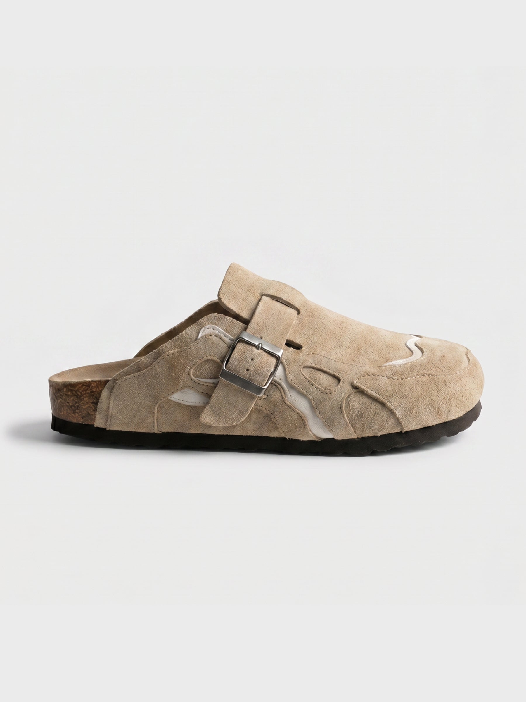Oasis Suede Clogs Beige, 36 - Streetwear Shoes - Slick Street