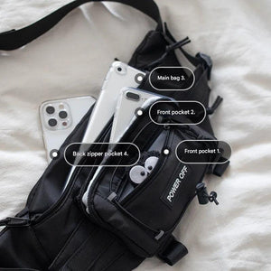 Power OFF Crossbody Bag , - Streetwear Bag - Slick Street