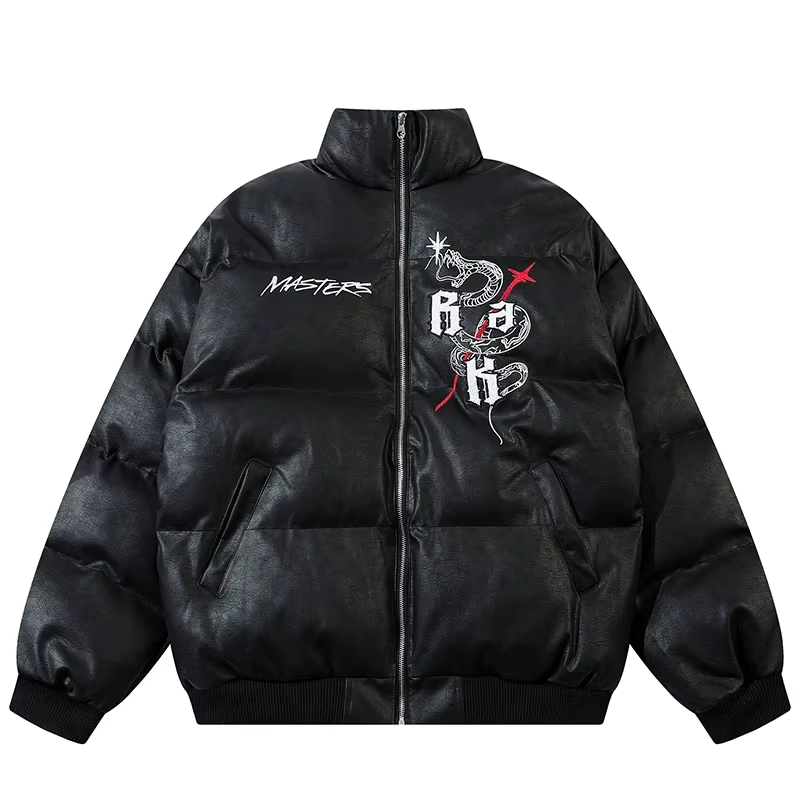 Slick 'Master' Puffer Jacket Black, S - Streetwear  - Slick Street