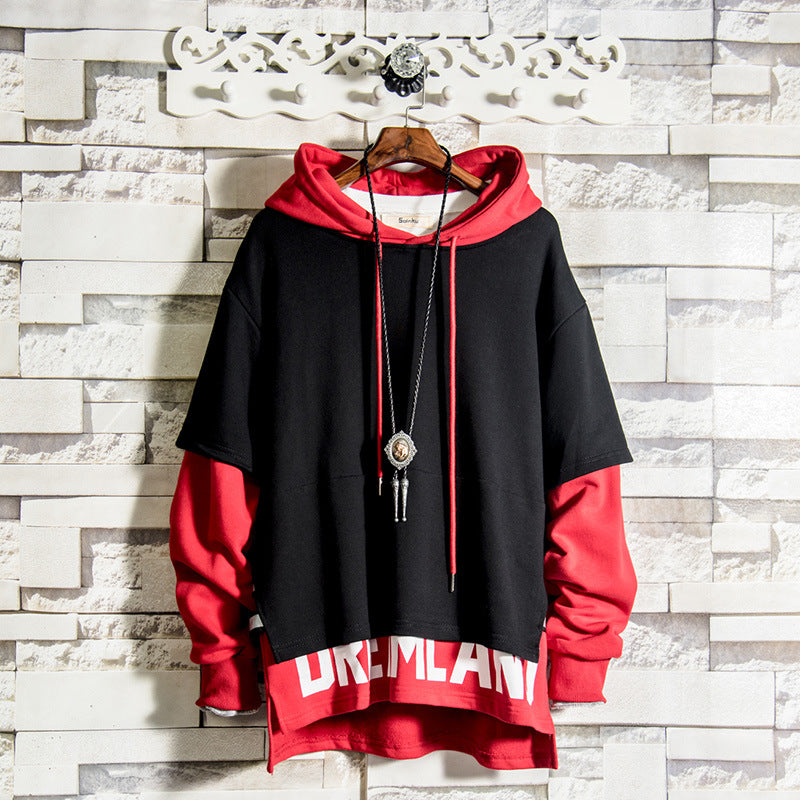 Double Layered 'Dreamland' Hoodie Black Red, XS - Streetwear Hoodie - Slick Street
