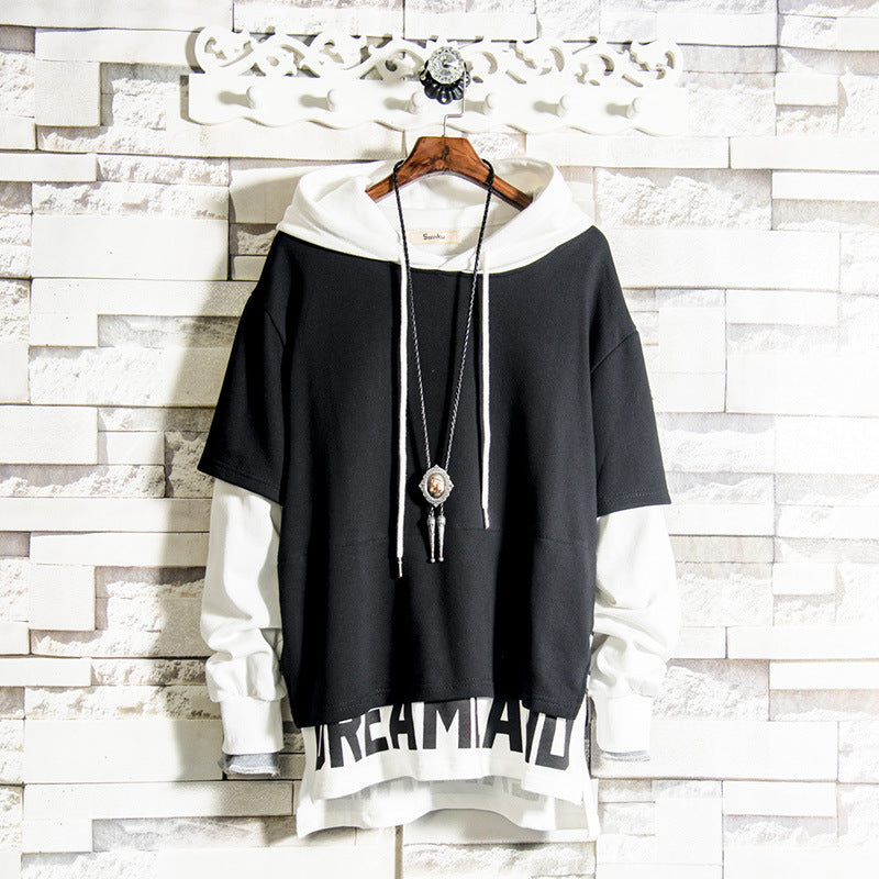 Double Layered 'Dreamland' Hoodie Black White, XS - Streetwear Hoodie - Slick Street