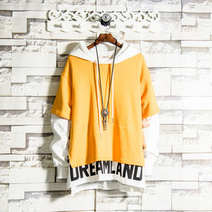 Double Layered 'Dreamland' Hoodie Yellow, XS - Streetwear Hoodie - Slick Street