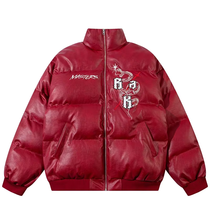 Slick 'Master' Puffer Jacket Red, S - Streetwear  - Slick Street