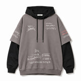 Afterclass Layered Hoodie Grey, XS - Streetwear Hoodie - Slick Street
