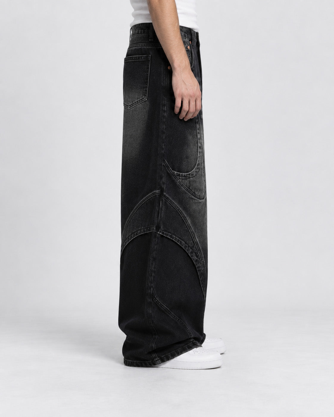 Arc Panel Denim Jeans , - Streetwear Jeans - Slick Street