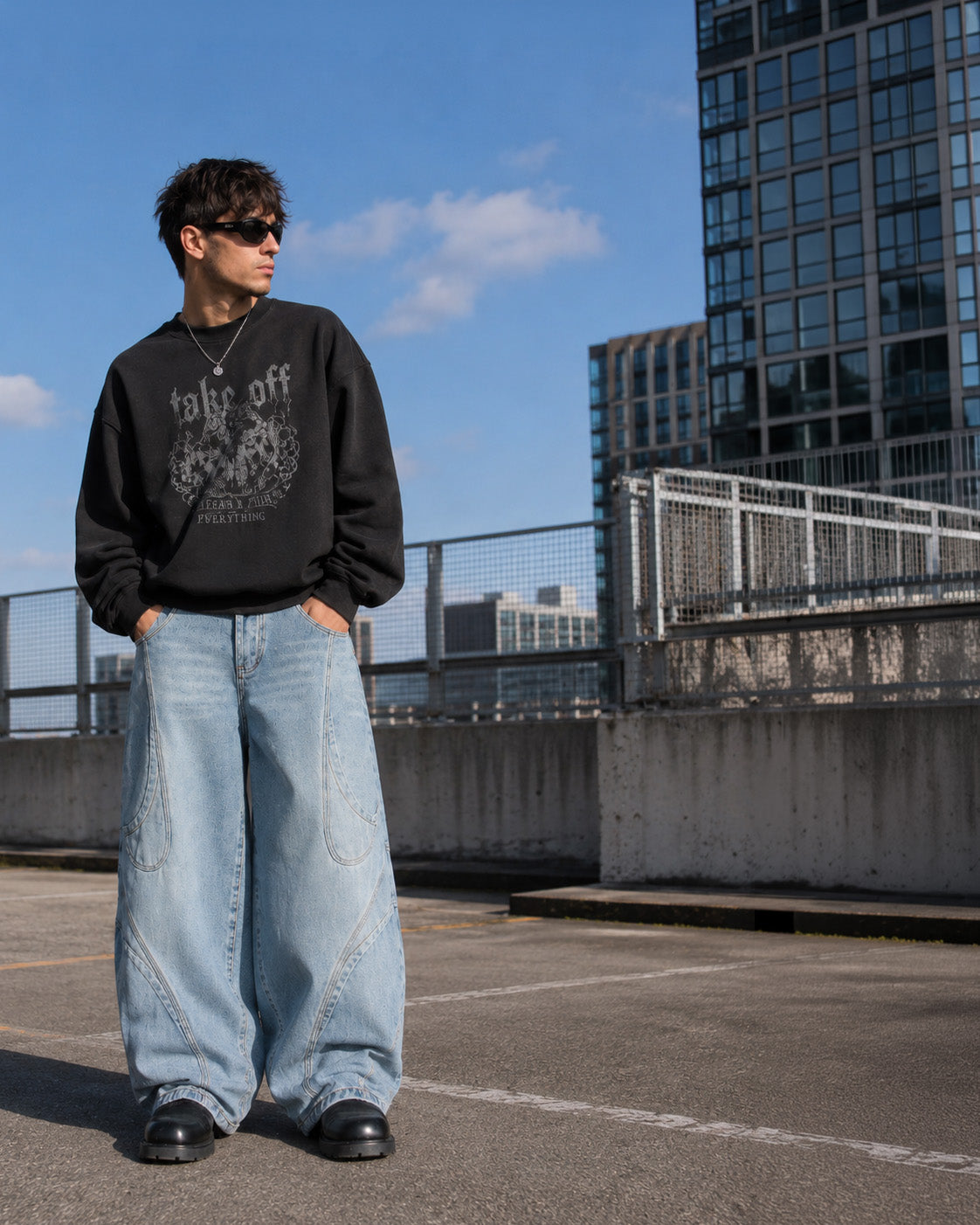 Arc Panel Denim Jeans , - Streetwear Jeans - Slick Street