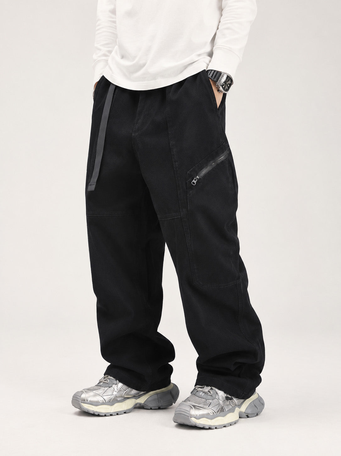 Archive Cargo Pants Black, XS - Streetwear Cargo Pants - Slick Street