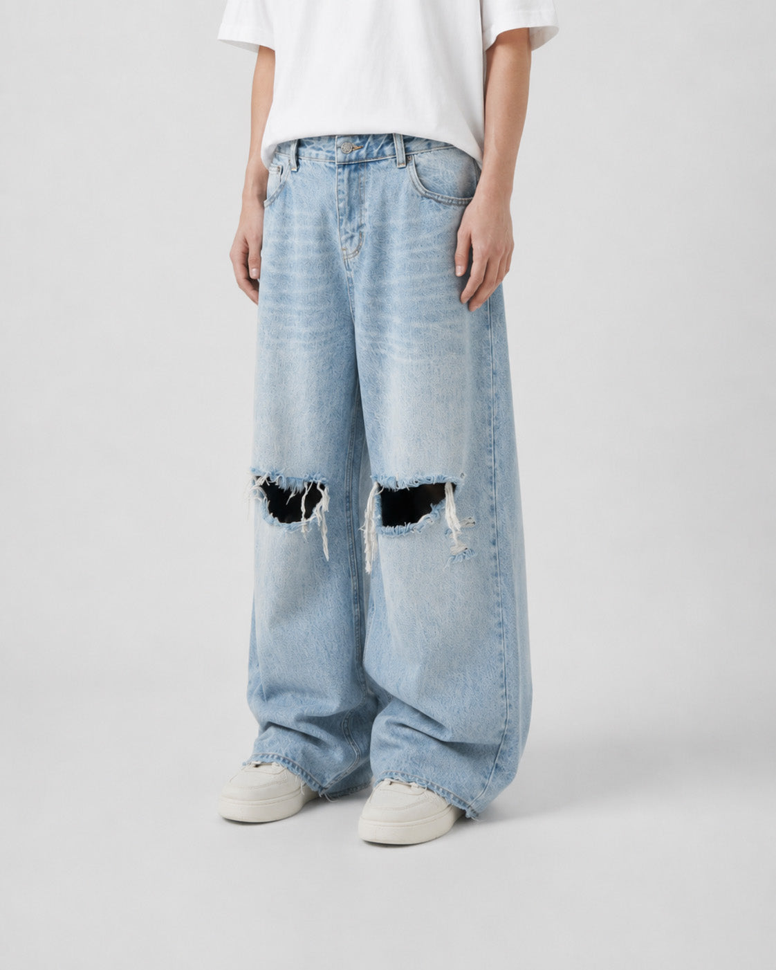 Breakpoint Cut-Out Jeans , - Streetwear Jeans - Slick Street