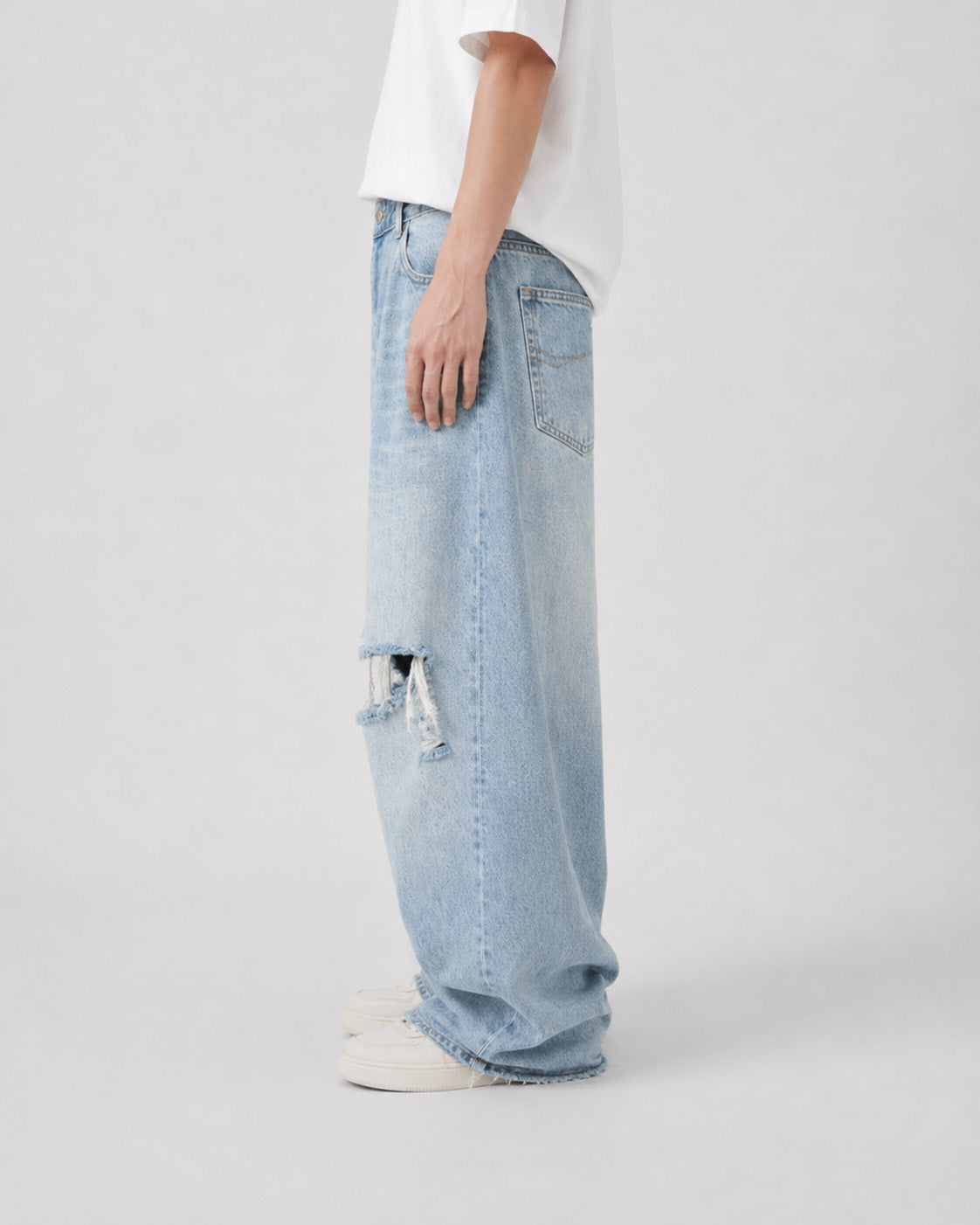 Breakpoint Cut-Out Jeans , - Streetwear Jeans - Slick Street