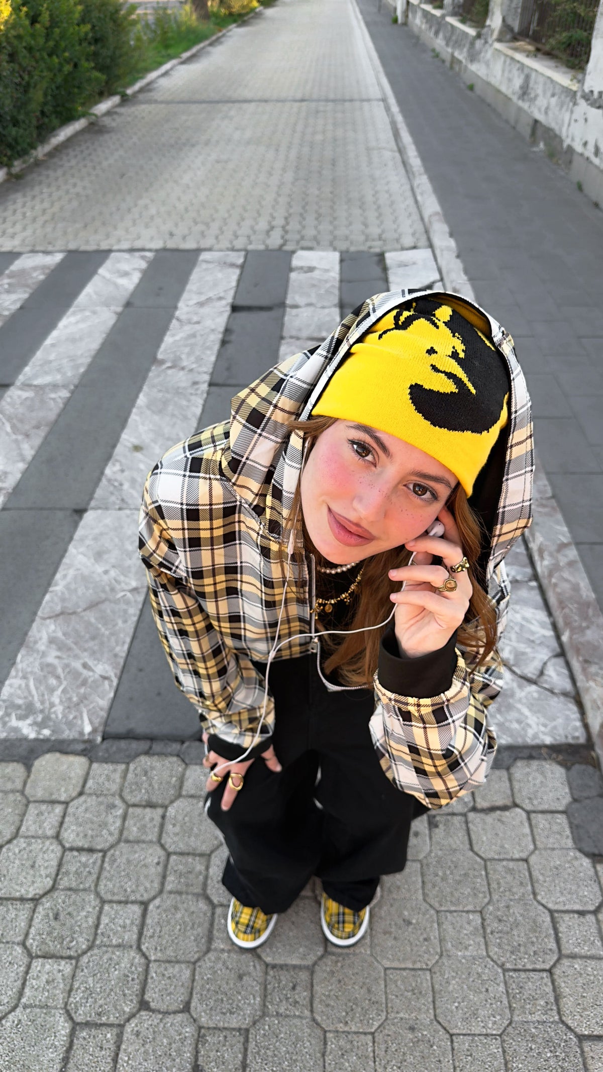 Plaid Reversible Zip Hoodie