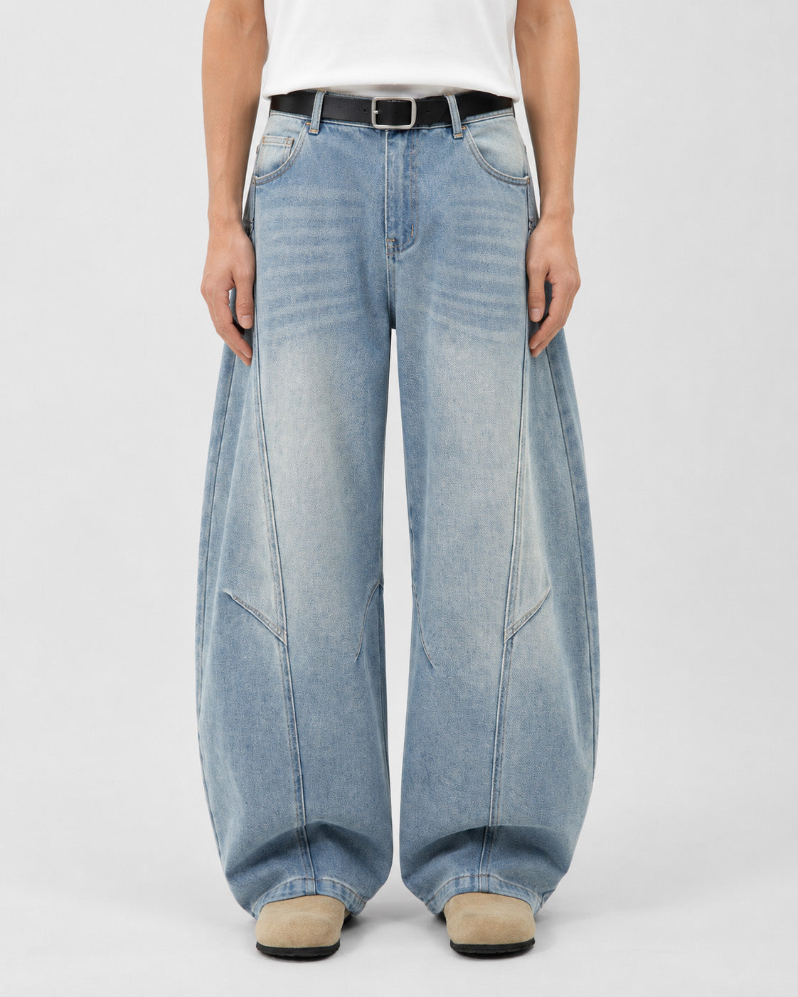 Contour Panel Jeans Blue, 28 - Streetwear Jeans - Slick Street