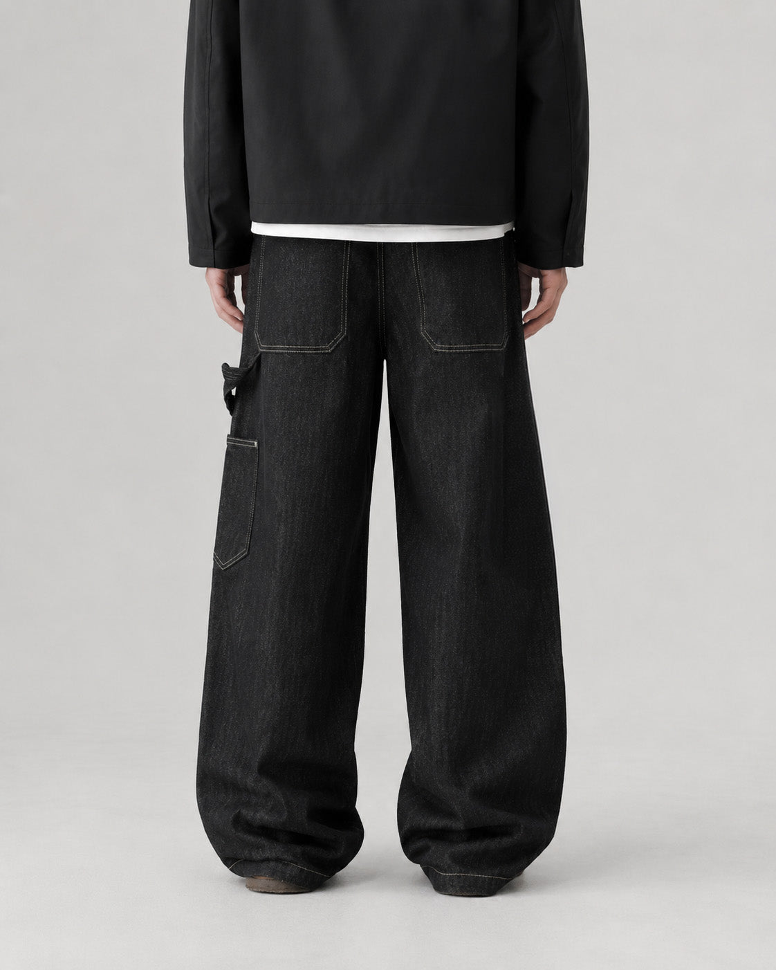 Contrast Stitch Carpenter Jeans , - Streetwear Jeans - Slick Street