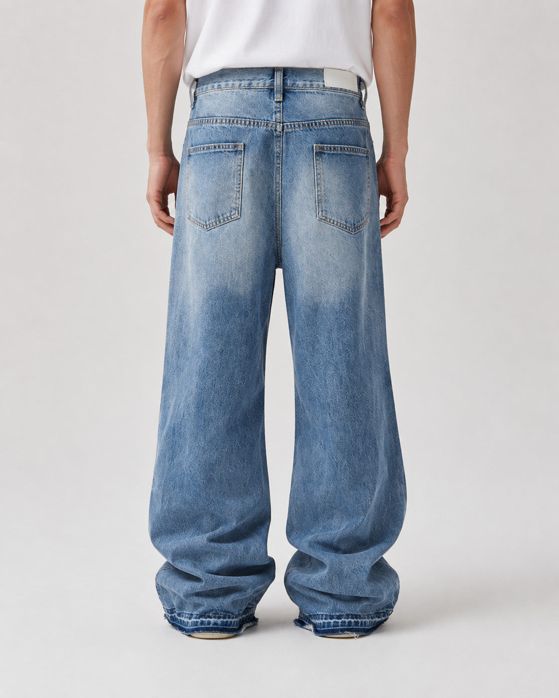 Distressed KP26 Baggy Flared Jeans , - Streetwear Jeans - Slick Street
