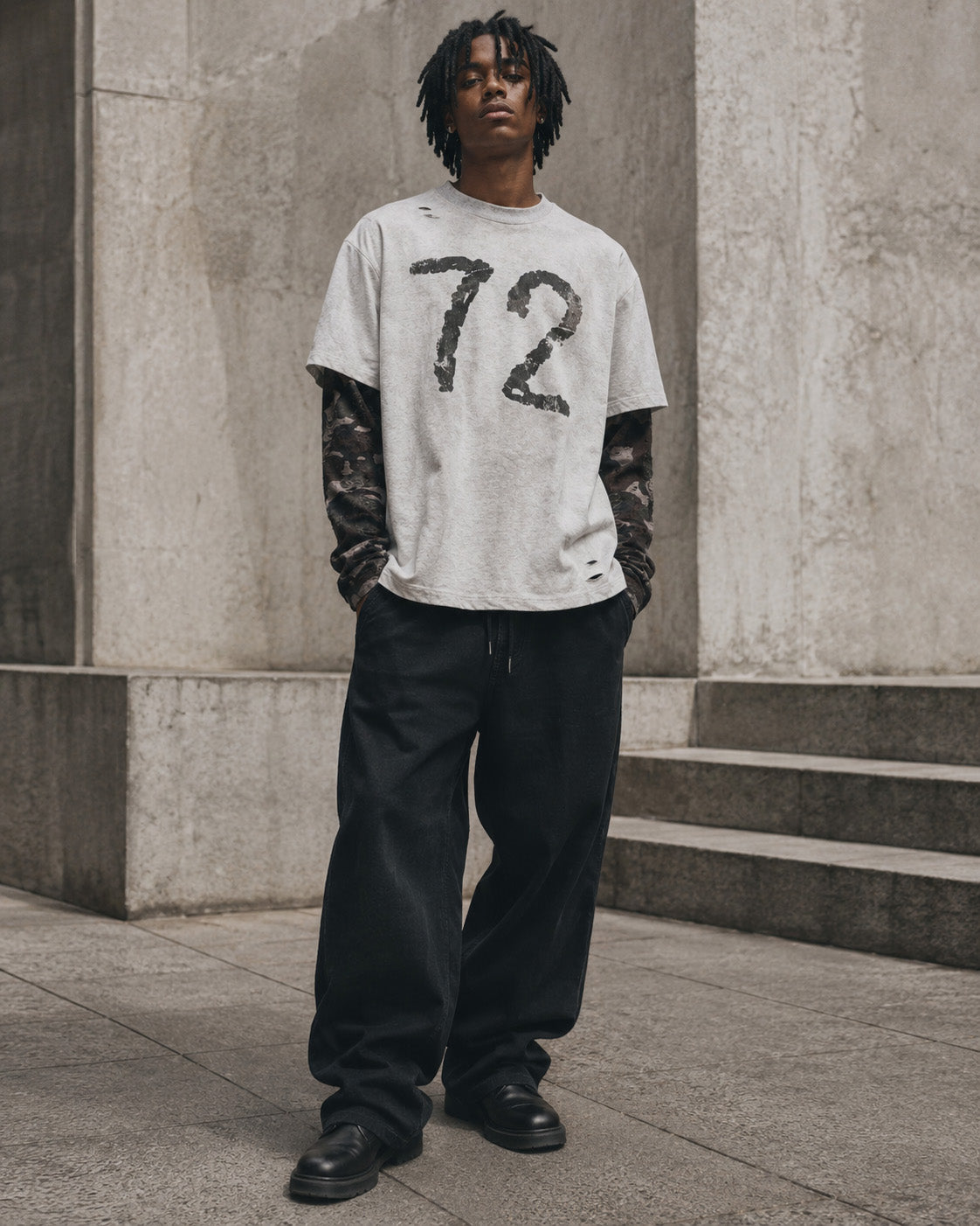 Division 72 Layered Tee , - Streetwear Long Sleeve - Slick Street