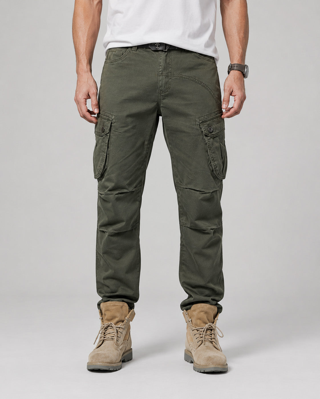 Fieldworks Cargo Pants Army Green, 29 - Streetwear Cargo Pants - Slick Street