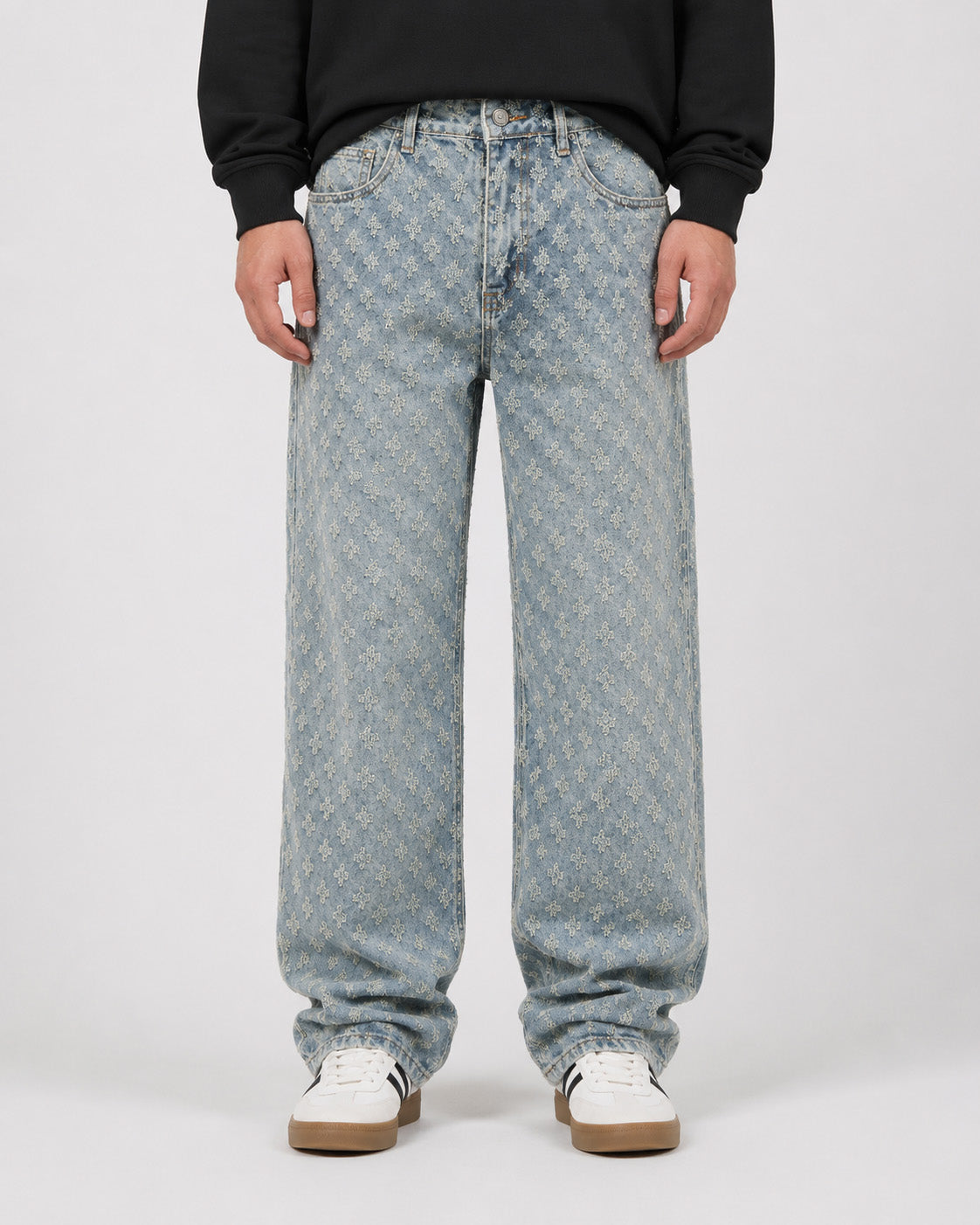 Frostflower Textured Jeans