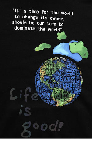 Life Is Good Global Peace Pullover Hoodie ,  - Streetwear Hoodie - Slick Street