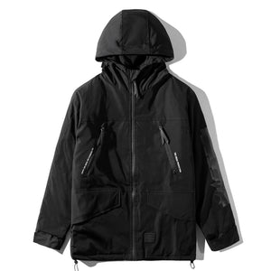 MASTER Black Windbreaker Parka Jacket ,  - Streetwear Jacket - Slick Street