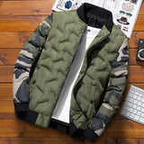 Raglan Camouflage Sleeves Bomber Jacket Green, XS - Streetwear Jacket - Slick Street