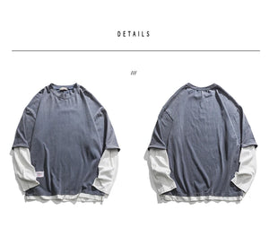 Two Layer Long Sleeve T-Shirt , - Streetwear Sweatshirts - Slick Street