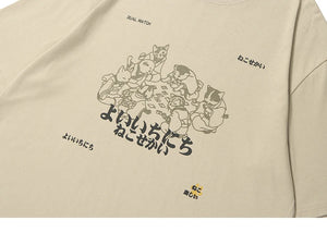 Dual Match Cats Playing Cards T-Shirt , - Streetwear T-Shirts - Slick Street