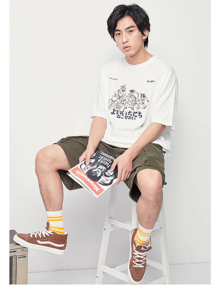 Dual Match Cats Playing Cards T-Shirt , - Streetwear T-Shirts - Slick Street