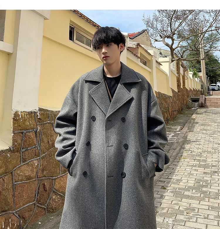 Long Dust Double Breasted Trench Coat ,  - Streetwear Coat - Slick Street