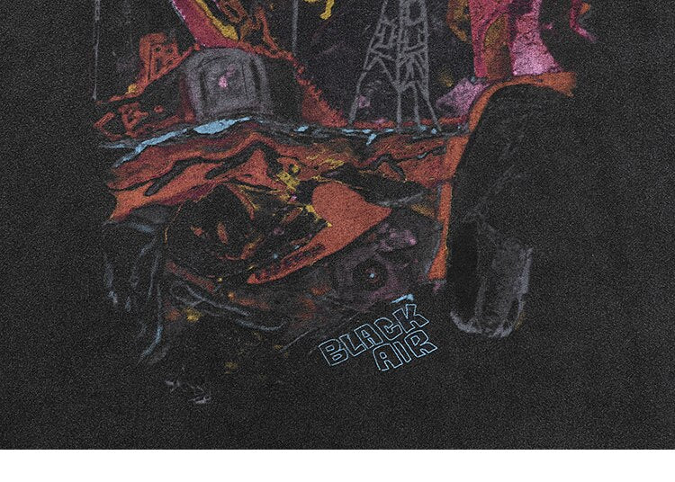 Black Air Vintage Graphic Streetwear T-Shirt , - Streetwear T-Shirts - Slick Street