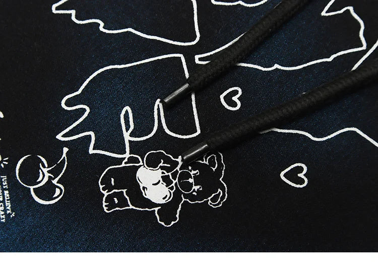 Bunny Lover Graffiti Heart Shape Hoodie ,  - Streetwear Hoodie - Slick Street