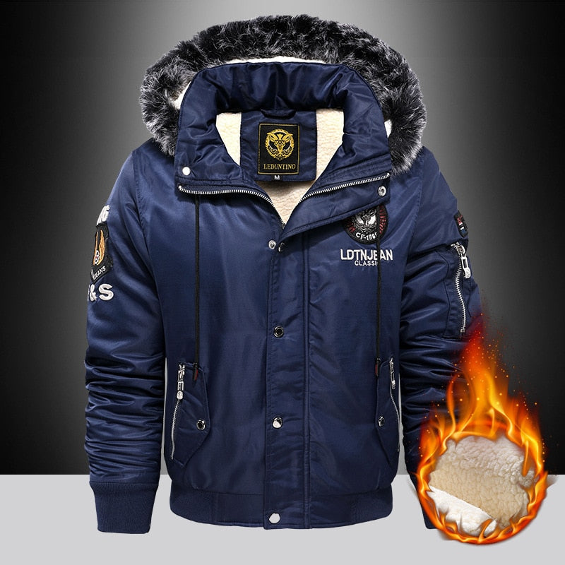 LDTN CF-86 Classic Parka Fleece Jacket Blue, XS - Streetwear Jacket - Slick Street