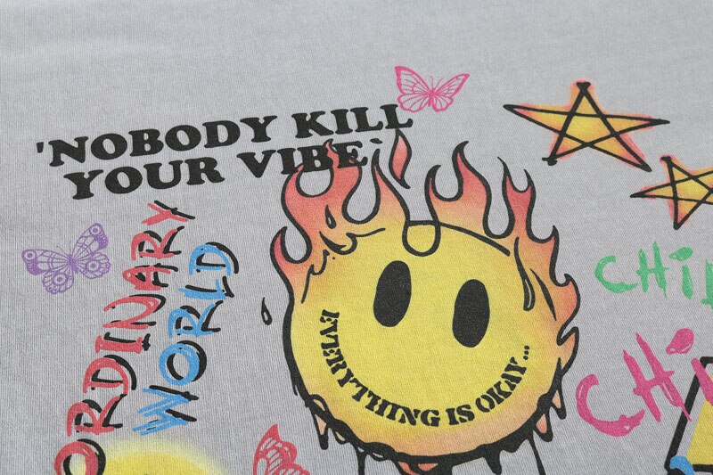Keep Smile Graffiti Emoji Design T-Shirt , - Streetwear T-Shirts - Slick Street
