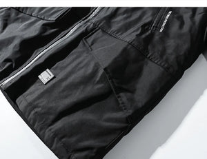 MASTER Black Windbreaker Parka Jacket ,  - Streetwear Jacket - Slick Street