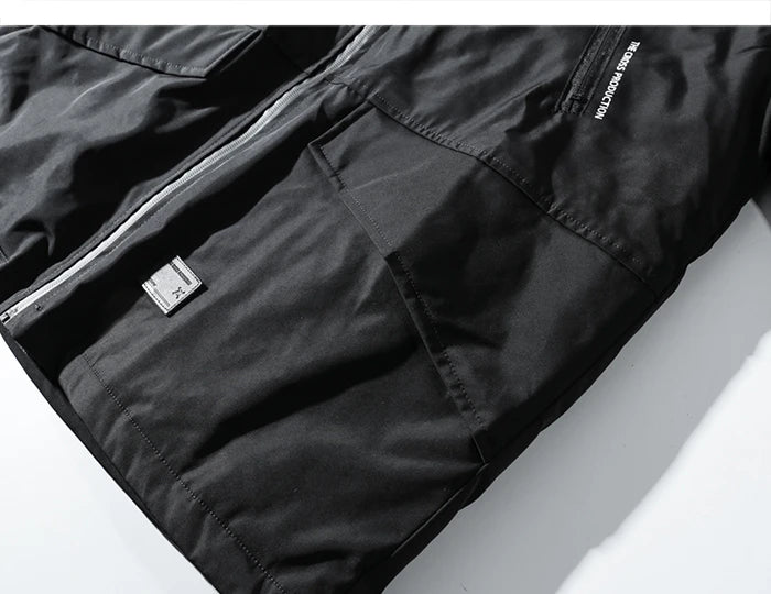 MASTER Black Windbreaker Parka Jacket ,  - Streetwear Jacket - Slick Street