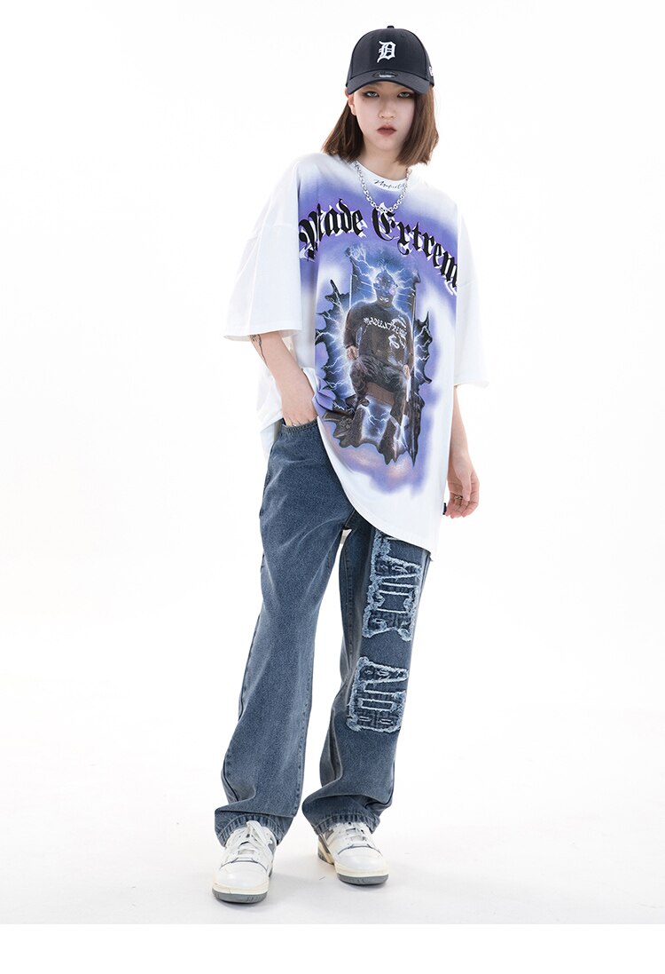 MADE EXTREME Electrify Polygraphy Loose T-Shirt , - Streetwear T-Shirts - Slick Street