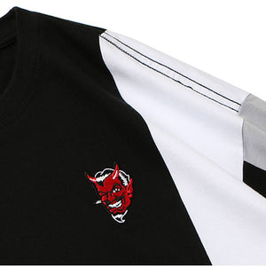 BEFEARLESS Devil Logo Color Block T-Shirt ,  - Streetwear T-Shirt - Slick Street