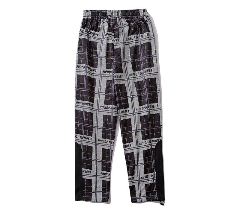 HIPHOP Checkered Patchwork Pants ,  - Streetwear Pants - Slick Street