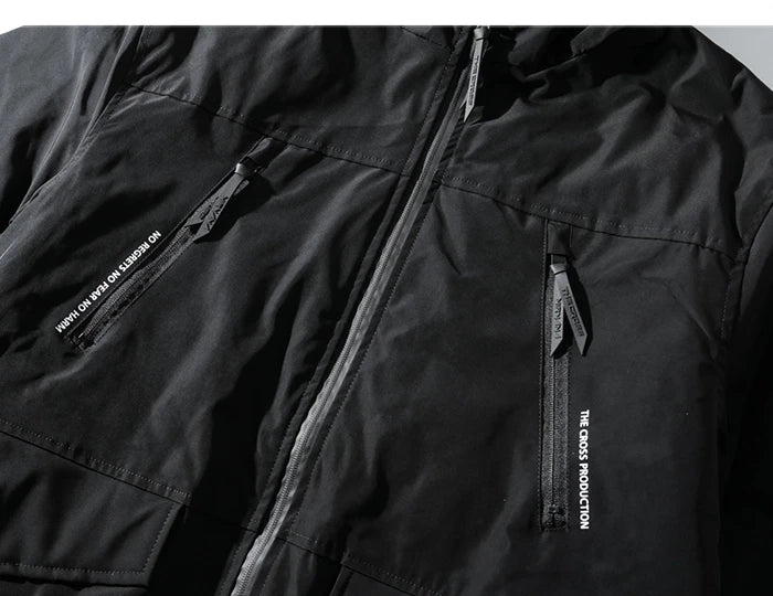 MASTER Black Windbreaker Parka Jacket ,  - Streetwear Jacket - Slick Street