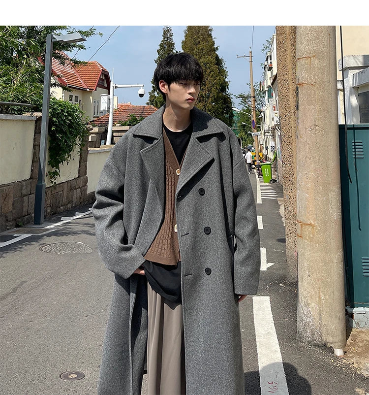 Long Dust Double Breasted Trench Coat ,  - Streetwear Coat - Slick Street