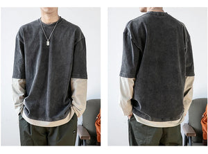 Two Layer Long Sleeve T-Shirt , - Streetwear Sweatshirts - Slick Street