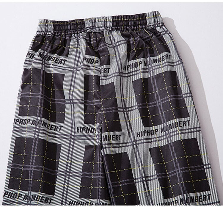 HIPHOP Checkered Patchwork Pants ,  - Streetwear Pants - Slick Street