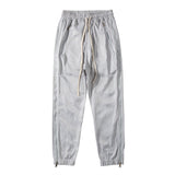 Corduroy Chino Side Zipper Style Pants XS, Gray - Streetwear Pants - Slick Street