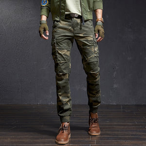 Classic IV Combat Cargo Pants Green Camouflage, 28 - Streetwear Pants - Slick Street