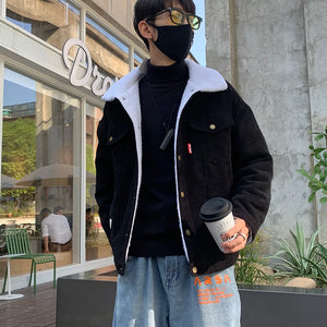 PTV1 Corduroy Jacket Black, XS - Streetwear Jacket - Slick Street