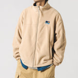 New Heights Fleece Bomber Jacket Khaki, XS - Streetwear Jacket - Slick Street