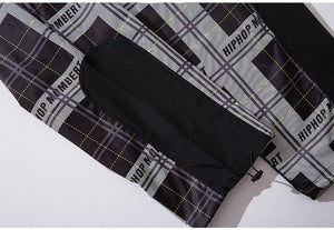 HIPHOP Checkered Patchwork Pants ,  - Streetwear Pants - Slick Street