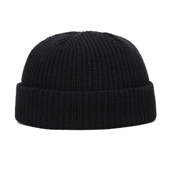 Beanie Knitted Stocking Cap Black, One Size - Streetwear Cap - Slick Street