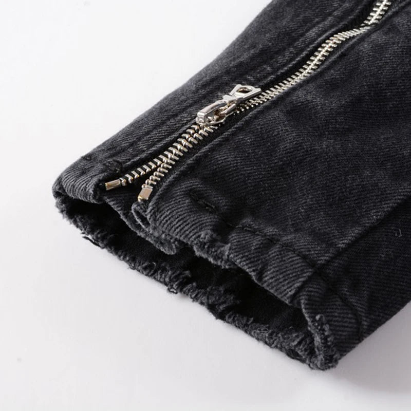 Multi Zippers And Buckles Jacket , - Streetwear Jacket - Slick Street