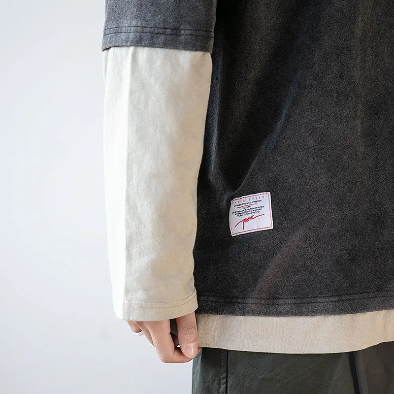 Two Layer Long Sleeve T-Shirt , - Streetwear Sweatshirts - Slick Street